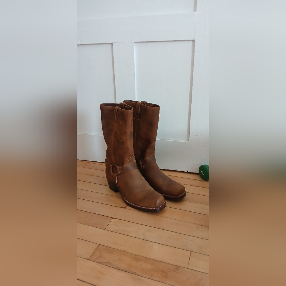 Frye Brown Leather Heeled Boots